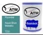 Preview: Hyundai, Aqua Blue Metallic, T2U: 500ml Lackdose, von ATW Autoteile West.